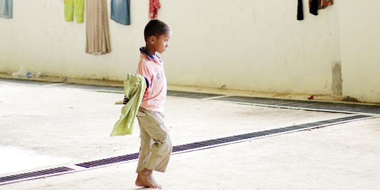 Foto Anak-Anak Pengungsi Rohingya di Gedung BMA