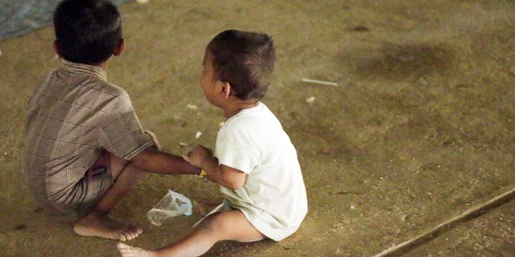 Foto Anak-Anak Pengungsi Rohingya di Gedung BMA