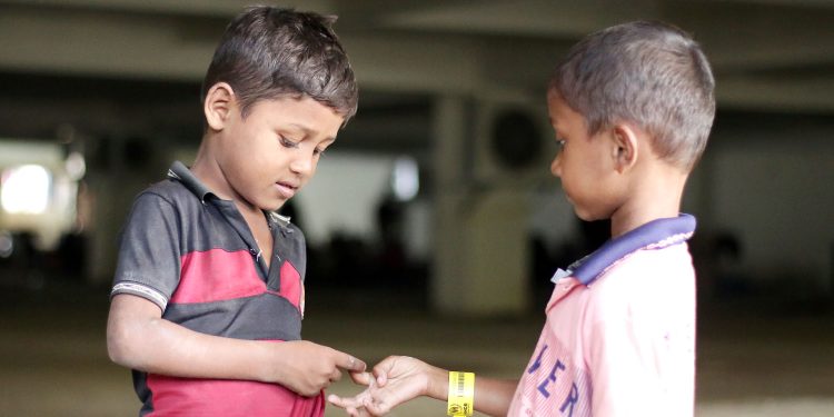 Foto Anak-Anak Pengungsi Rohingya di Gedung BMA