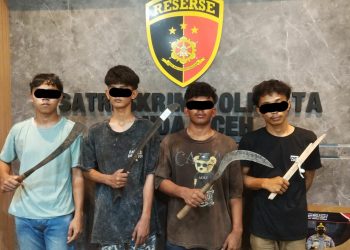 14 Pelaku dan Tujuh Bilah Sajam Pasca Pembacokan Warga Diamankan Polisi