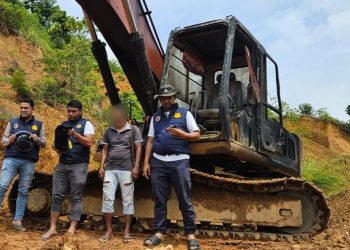 Polisi Amankan Satu Unit Ekskavator di Lokasi Tambang Ilegal di Aceh Selatan