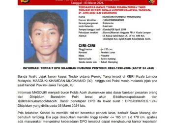 Polisi Keluarkan DPO Kasus Tindak Pidana Pemilu Luar Negeri