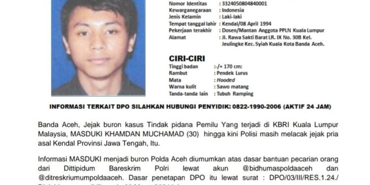 Polisi Keluarkan DPO Kasus Tindak Pidana Pemilu Luar Negeri