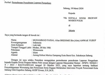 Ketua Yayasan Laskar Cabut Laporan dan Minta Maaf kepada Kapolres Sabang