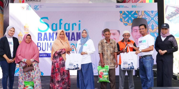 Safari Ramadhan BUMN di Aceh, BSI Adakan Pasar Murah 1.000 Paket Sembako