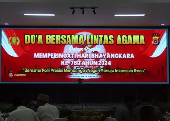 Jelang Hari Bhayangkara, Polda Aceh Gelar Doa Bersama Lintas Agama