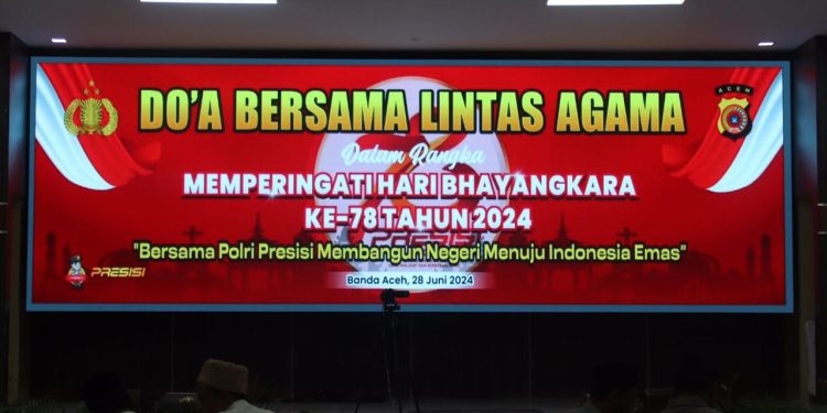 Jelang Hari Bhayangkara, Polda Aceh Gelar Doa Bersama Lintas Agama