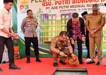 Pj Bupati Iswanto Bersama Pj Gubernur Aceh Lakukan Peletakan Batu Pertama RSU Putri Bidadari Aceh