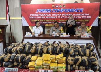 Polda Aceh Berhasil Ungkap Peredaran 31 Kg Sabu Jaringan Internasional