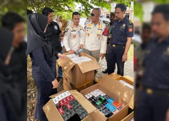 Satpol PP dan WH Aceh Bersama Bea Cukai Sita 3.747 Bungkus Rokok Ilegal
