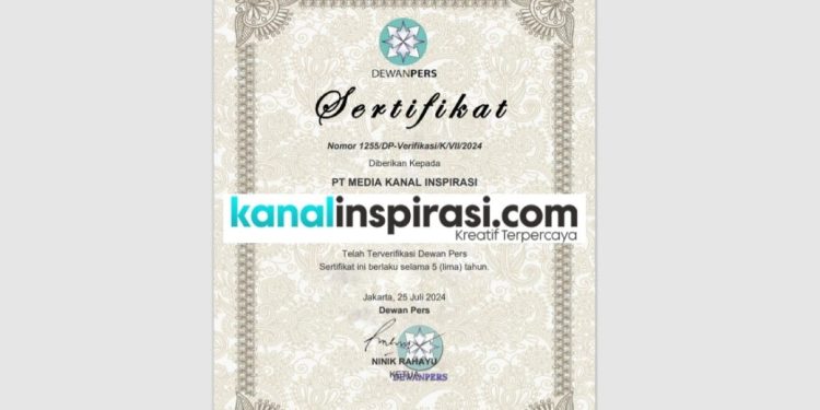 Media Kanal Inspirasi Lulus Verifikasi Dewan Pers