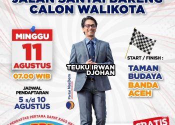 Jalan Santai Bareng Calon Walikota Banda Aceh Menyambut HUT RI Ke-79