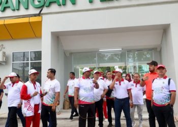 Pj Gubernur Jalan Kaki Tinjau Venue Tenis Neusu