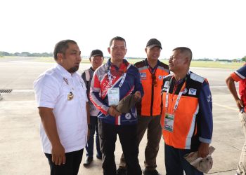Pj Bupati Aceh Besar Sambut Kontingen PON XXI 2024 Cabang Terjun Payung dan Paralayang
