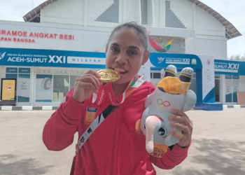 Lifter Muda Papua Pecahkan Rekor Nasional di PON XXI Aceh-Sumut