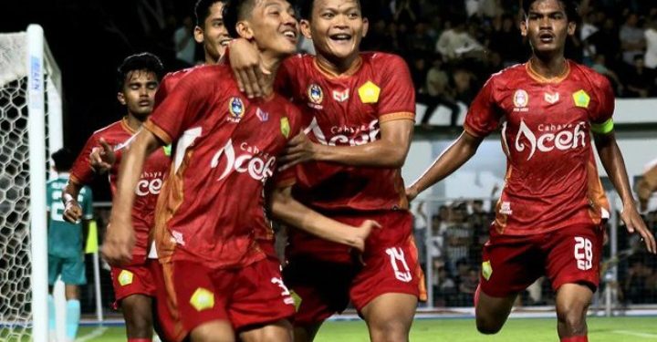 Aceh Menang Dramatis 2-1 atas Jabar, Amankan Juara Grup A Sepak Bola PON 2024