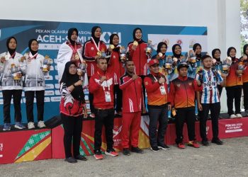 Tim Tripel Putri Pentaque Aceh Sabet Medali Emas Keempat di PON XXI