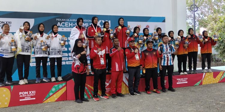 Tim Tripel Putri Pentaque Aceh Sabet Medali Emas Keempat di PON XXI