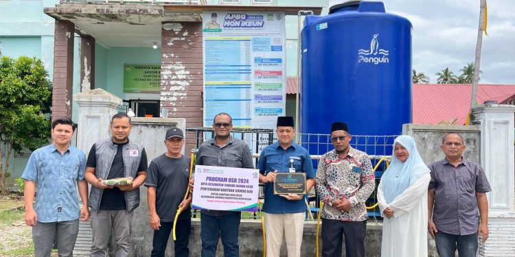BPJS Kesehatan Salurkan Bantuan OSR Air Bersih di Kabupaten Aceh Besar