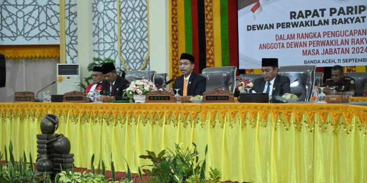 DPRK Banda Aceh Gelar Paripurna Pelantikan dan Pengucapan Sumpah Jabatan Anggota Dewan Periode 2024-2029