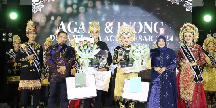 Faiz dan Tasya Dinobatkan Sebagai Agam Inong Aceh Besar Tahun 2024