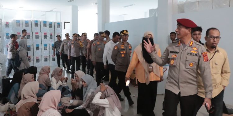 Dirbinmas dan Dirresnarkoba Polda Aceh Supervisi Pengamanan Tahapan Pilkada di Aceh Utara