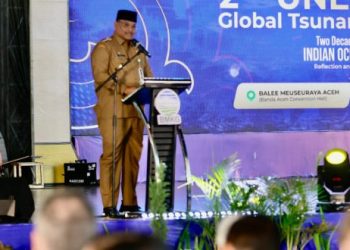 Pj Gubernur Safrizal Ajak Dunia Perkuat Peringatan Dini Tsunami dalam Simposium UNESCO