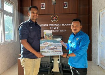 Pererat Kemitraan, Head of Media SBA Silaturahmi ke Kantor PWI Aceh Besar