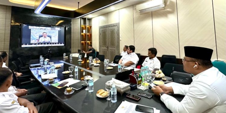 Pj Gubernur Safrizal Rapat Daring Penataan Tenaga Non ASN