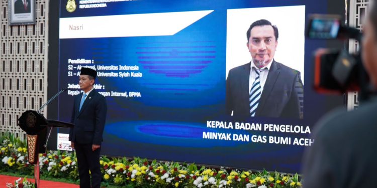 SAH, Nasri Dilantik Sebagai Kepala Badan Pengelola Migas Aceh Periode 2025-2029