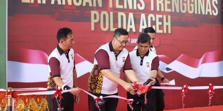 Irjen Achmad Kartiko Resmikan Lapangan Tenis Trengginas Polda Aceh