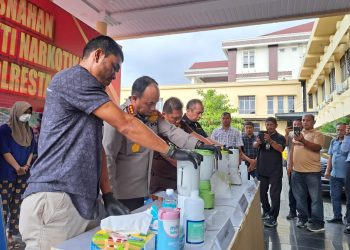 Polresta Banda Aceh Musnahkan 3,7 Kg Sabu
