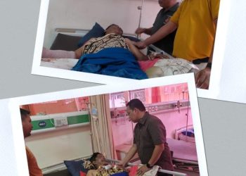 Kadiskominfo dan Kabag Prokopim Bezuk Muslem Ulka Wartawan Korban Tabrak Lari