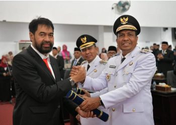 Gubernur Muzakir Manaf Resmi Lantik Sibral Malasyi dan Hasan Basri Sebagai Bupati dan Wakil Bupati Pidie Jaya