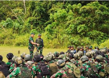 Asah Kemampuan Tempur, Yonif 117/KY Gelar Latihan Menembak Reaksi Lanjutan