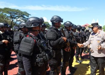 Polda Aceh Gelar Simulasi Sispam Kota Hadapi Kontijensi Tahun 2025