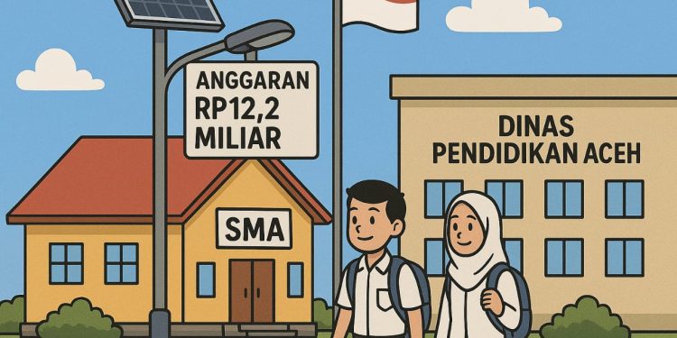 Disdik Aceh Kucurkan Rp12,2 Miliar untuk Lampu Tenaga Surya di SMA, Publik Pertanyakan Urgensi