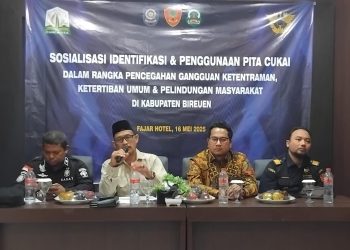 Satpol PP WH Aceh Gandeng Bea Cukai Sosialisasikan Cukai Tembakau di Bireuen