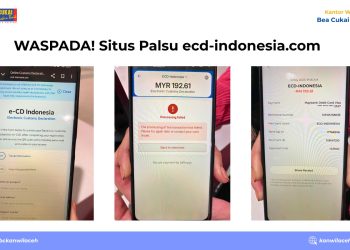 Waspada Penipuan! Bea Cukai Aceh Ungkap Situs Palsu ecd-indonesia.com  Rugikan Pelancong