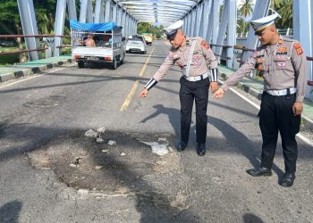Awas Macet! Polres Bireuen Rekayasa Lalin di Jembatan Peudada, Ini Rutenya