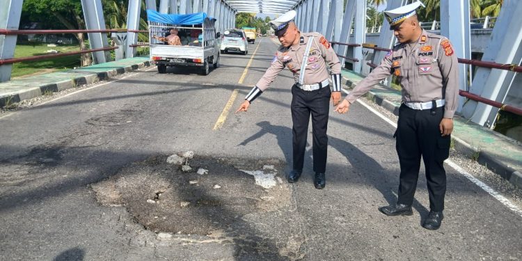 Awas Macet! Polres Bireuen Rekayasa Lalin di Jembatan Peudada, Ini Rutenya