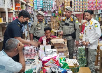 Satpol PP dan WH Aceh Bersama Bea Cukai Sita 96.360 Batang Rokok Ilegal di Subulussalam dan Aceh Singkil