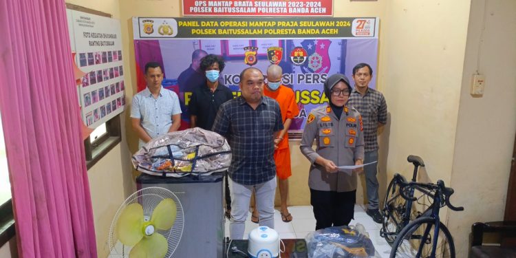 Kurang dari 24 Jam, Maling di Baitussalam Diciduk Polisi