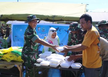 Yonif 117/Ksatria Yudha Gelar Bakti Teritorial Prima Sambut HUT TNI ke-80 di Kota Jantho