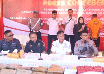 Perang Narkoba di Aceh: Polisi Sita 1,38 Ton Barang Haram dalam 3 Bulan