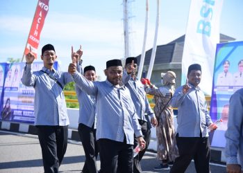 Kafilah Aceh Besar Meriahkan Pawai Ta’aruf MTQ XXXVII di Pidie Jaya