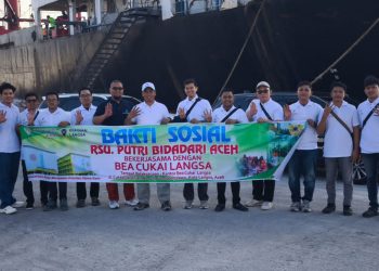 Bea Cukai Langsa dan Rumah Sakit Umum Putri Bidadari Aceh Menggelear Bakti Sosial dan Pengobatan Gratis