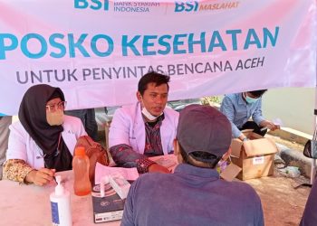 BSI Buka Posko Kesehatan Pasca Banjir di Kuala Simpang