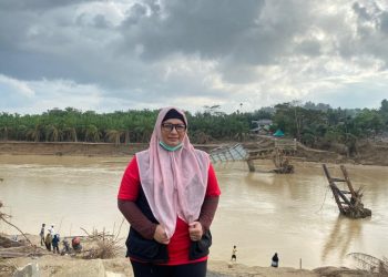 Nora Idah Nita Tinjau Jembatan Lubuk Sidup, Dorong Jadi Prioritas Pembangunan Pascabanjir