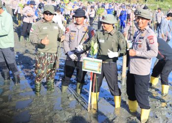 Polda Aceh Tanam 10.000 Mangrove untuk Wujudkan Program Green Policing